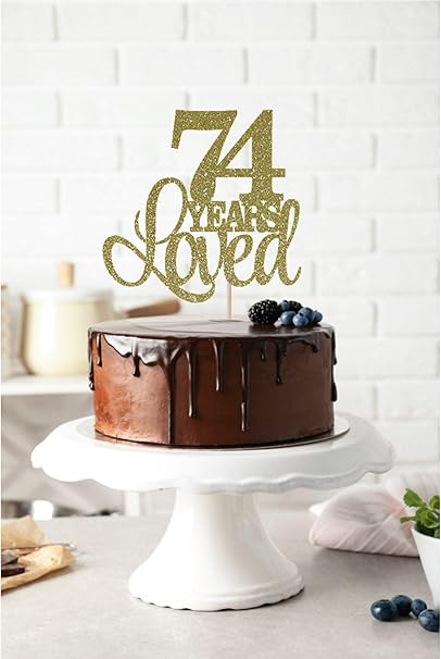 Decoration De Gateau 74 Ans Amoureux Pour 74 Ans Decoration De Gateau D Anniversaire 74 Ans 74 Ans Aimes 74 Ans Benis Amazon Fr Cuisine Maison