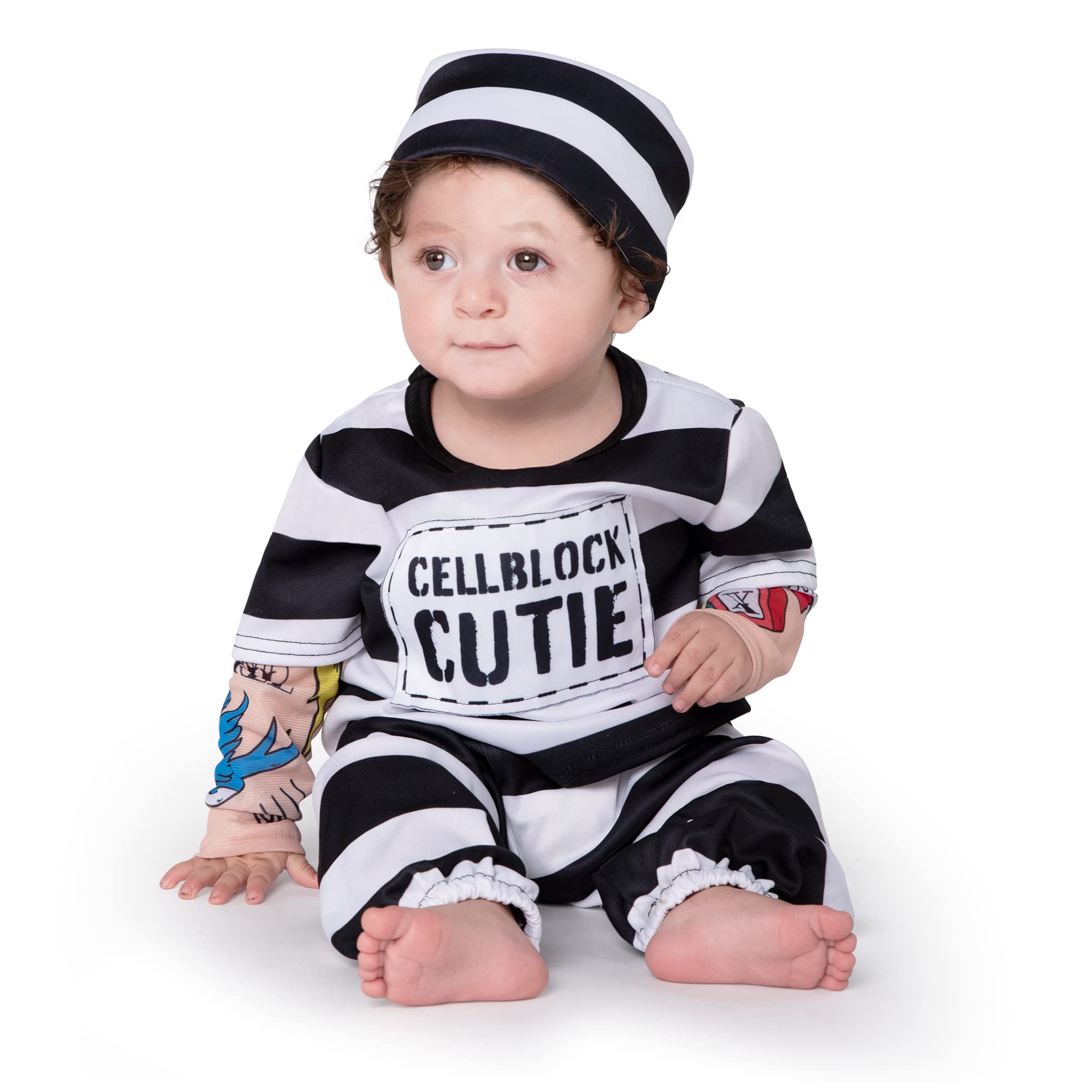 thumbnail image 2 of Deaboat Prisoner Jumpsuit Men Halloween Costume - Barbados | Ubuy 2 of 12