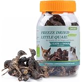 capuca Freeze-Dried Quail Treats for Cats &amp; Dogs, Single Ingredient, 3 oz | High-Protein Pet Snacks, Grain-Free Recipe, Convenient Training Rewards