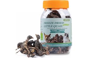 CAPUCA Freeze-Dried Quail Cats & Dogs Treats - Single Ingredient Pet Snacks, High-Protein Training Rewards, Grain-Free, Easy Digestion (3oz)