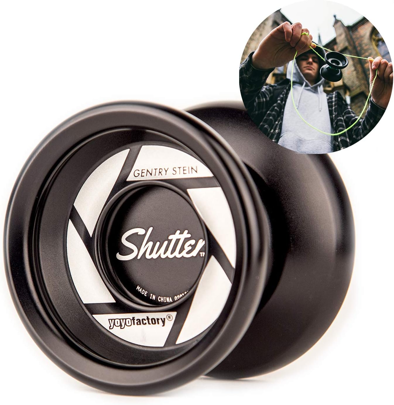 YoyoFactory SHUTTER Yo-Yo - Black (World Yoyo Champion Pro Model)