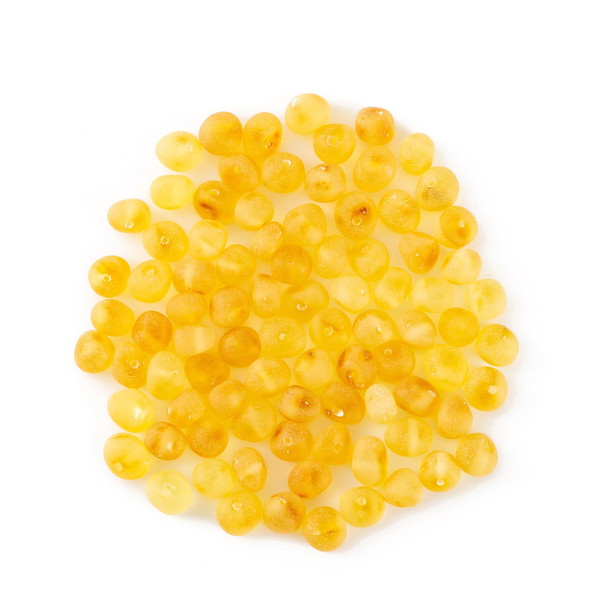 Baltic Amber Loose Bead with drilled Hole - 10 Grams - 6-8 mm - Raw Butterscotch