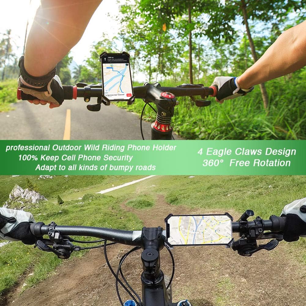 Grefay Bike Phone Mount Metal Motorcycle Handlebar Phone Holder Scooter Phone Clamp for 4.0-7.0 Inch Smartphone with 360° Rotation: Electronics