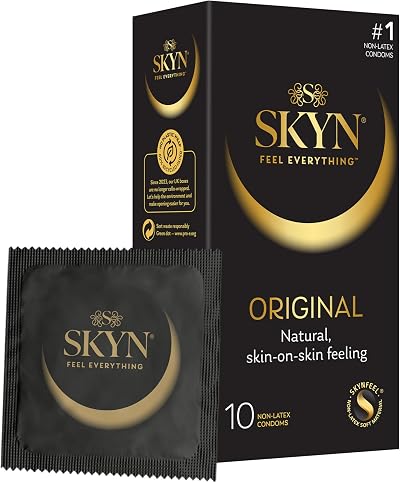 SKYN Original Condoms Pack of 10, Latex Free, 53mm Regular Size