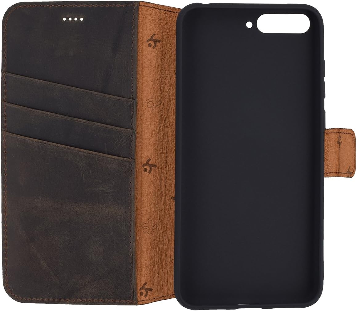 Suncase Book Style Compatible with Huawei Y6 (2018) Case (Slim Fit) Leather Mobile Phone Case Protective Case with Stand Function and Card Slot - Image 4