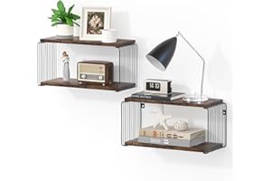 HYDERMUS Floating Nightstand Set of 2 Heavy Duty Wood Bedside Shelf Modern Floating Side Tables Bedroom for Storage and Display at Bedroom Bathroom Kitchen