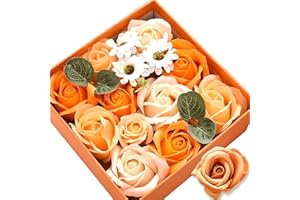 Rose Bath Soap - Flower Floral Scented Petals Body Soap in Flower Box for Women Plant Essential Oil Flower Soap Set for Birth