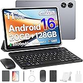 Tablet 11 inch, Android 16 Tablet with Keyboard, Mouse &amp; Stylus, Gray | Octa-Core Gemini AI, 20GB RAM + 128GB ROM, 90Hz IPS Touchscreen, 13MP Camera, 8800mAh Battery, Wi-Fi 6, Widevine L1