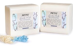 Pifito Goats Milk Melt and Pour Soap Base (2 lb) │ Premium 100% Natural Glycerin Soap Base │ Luxurious Soap Making Supplies