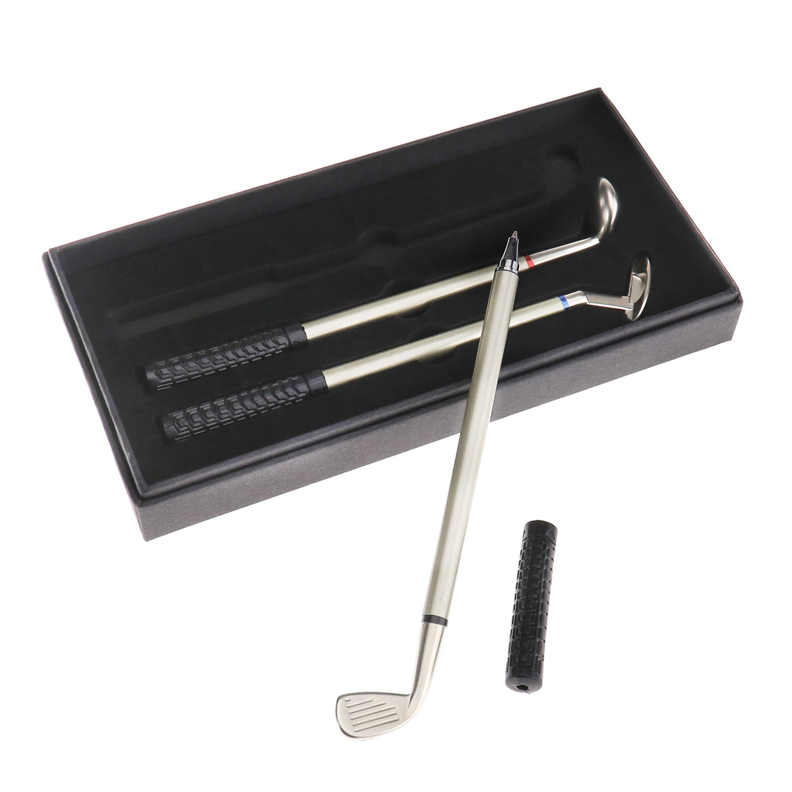3x Mini Golf Putter Pen Set Box Golf Club Gift Novelty Golfers Decor Gift Golf Present