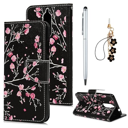 Edauto Wiko View XL Hülle Wiko View XL Handyhülle Schutzhülle PU Leder Tasche Cover Magnet Flip Case Wallet Schale Etui Brief