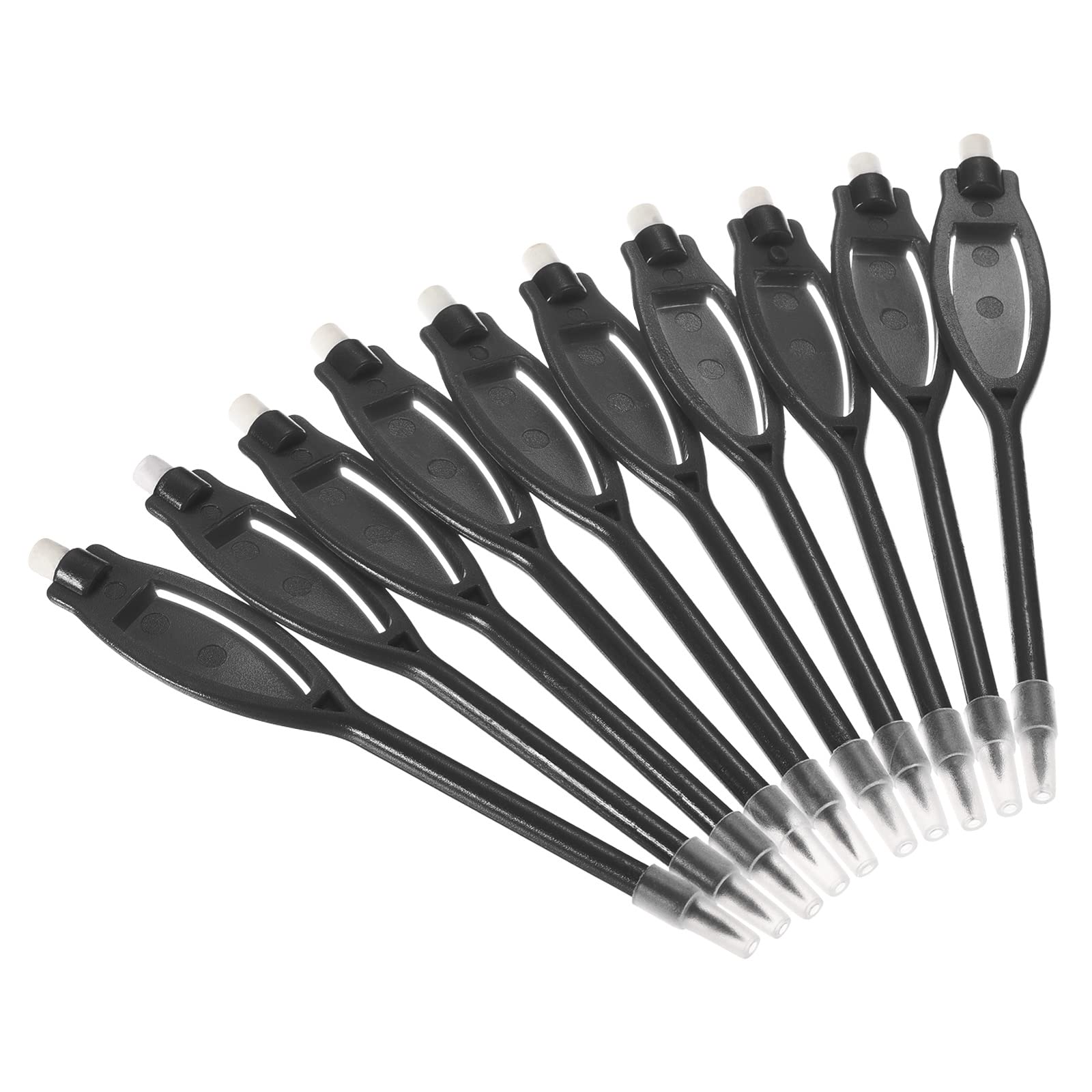 PATIKIL Golf Scoring Pencils with Eraser, 10 Pack Rectangle Clip Plastic 2H Marker Pens for Sport Games Meeting, Black
