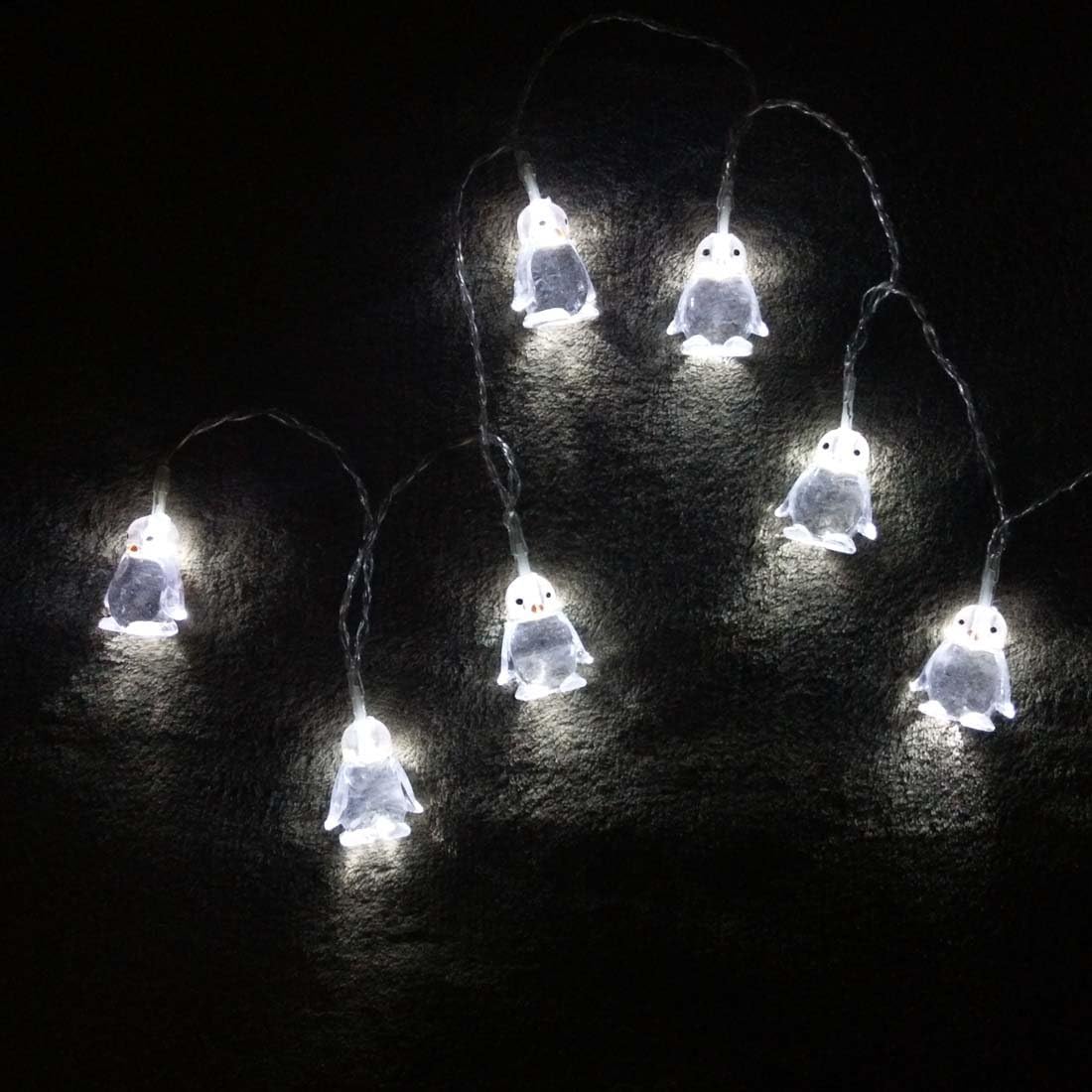 Penfly 1.65M 10LEDs Decorative Penguin Shape Light Romatic Fairy Night Mood Light for Home Indoor Kids Bedroom Party Festival Wedding(White) - Image 5