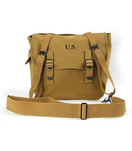 MASH復刻US ARMY M37 BAGランドリーバック　リアルマッコイズ Amazon.com: ANQIAO WW2 US M1936 Musette Messenger Canvas Bag WWII