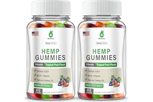 MAXHEMP Hemp Gummies for Pain, Sleep, Anxiety - 2 Packs Hemp Gummy 100% Natural Organic Extra Strength High Potency with Pure Hеmp Oil Extract Vegan Bear Candy