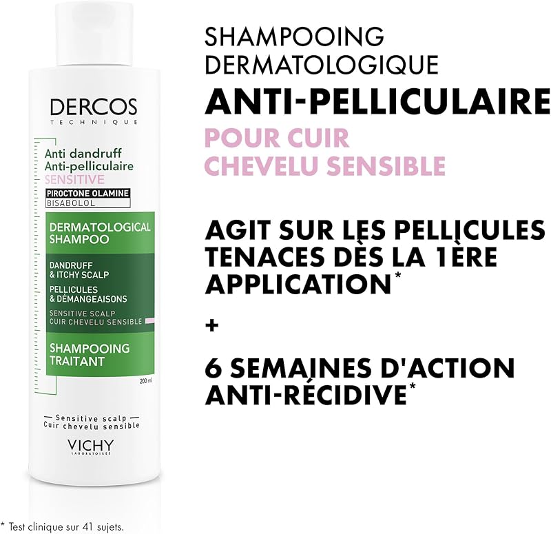 Dercos Shampooing Antipelliculaire Cuir Chevelu Sensible Sans Sulfate