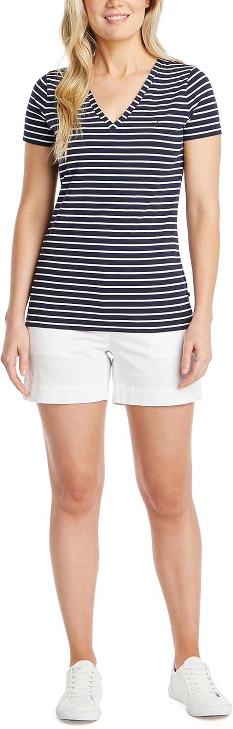 Nautica Women's Comfort Tailored Stretch Cotton Solid and Novelty Short | 