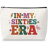 Sfodiary 60th Birthday Gift Makeup Bag for Women Birthday Gift for Mom Grandma Friends Cosmetic Bag Sixty Years Old Bday Gifts for Wife 60 Year Old Gifts for Women Zipper Travel Toiletry Pouch
