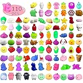 110 Pcs Mochi Squishy Toys, Mochi Squishy Toys for Kids Party Favors, Mini Kawaii Squishy Fidget Toys for Easter Basket Stuffers Egg Fillers Birthday Classroom Prize Pinata Christmas Stocking