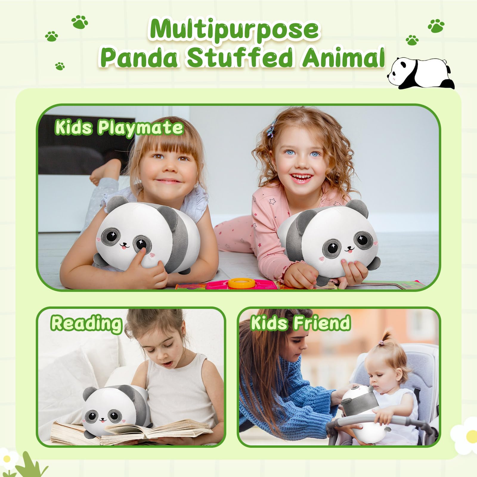 Mewaii Panda Plush, Cute Panda Plushies Toy, Soft