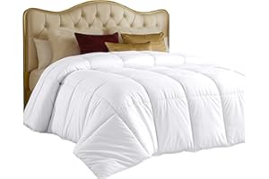 Utopia Bedding Comforters Full Size, All Season Duvet Insert, Down Alternative Box Stitched Bed Comforter with Corner Tabs, M