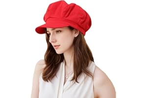 HENGWOYS Newsboy Hats for Women -100% Cotton Womens Newsboy Cap Vintage Cabbie Hat - Pageboy Hats for Women Girls Ladies Gift