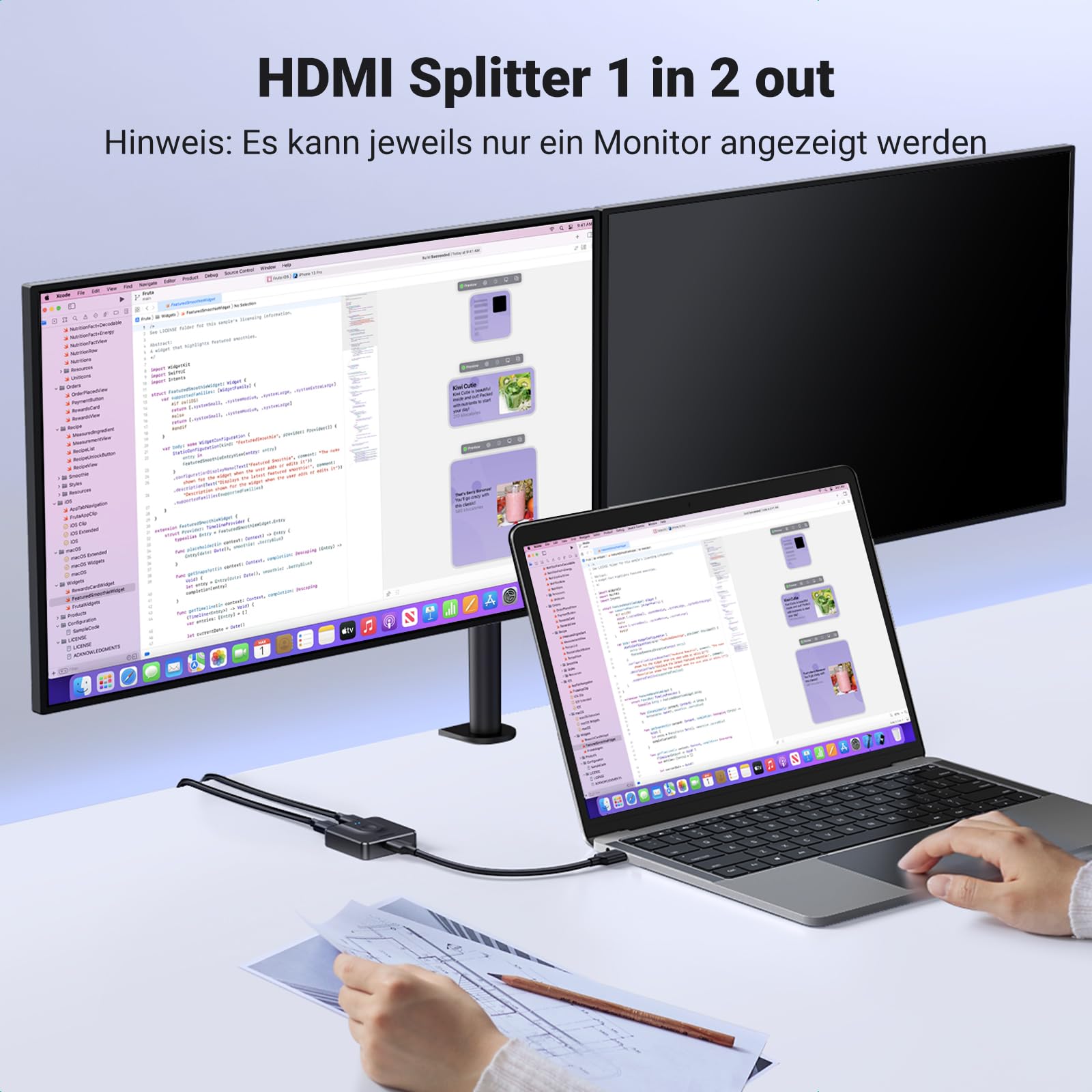 UGREEN HDMI 2.0 Switch 4K@60Hz Bidirektional HDMI Switch Splitter 1 in 2 Out/2 in 1 Out für PS5, PS4, Xbox,TV Box, TV Stick, Switch, Monitor, PC usw 3