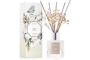 Airkeep Reed Diffuser Set/Clean Linen/6.76 fl oz(200ml)/1 Pack/Home & Office Decor Aromatherapy Diffuser Oil Gift Set
