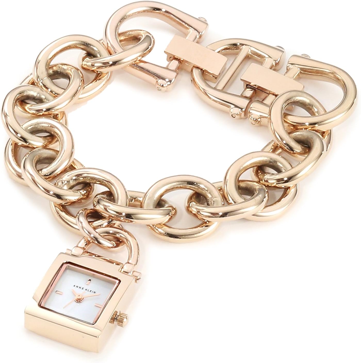 Amazon Com Anne Klein Women S Ak 1174rgch Rose Gold Tone Charm Bracelet Watch Watches