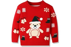 GAVOL Toddle Baby Girl Boy Christmas Outfit Baby Girl Boy Christmas Sweater Sweatshirt Warm Crewneck Winter Clothes