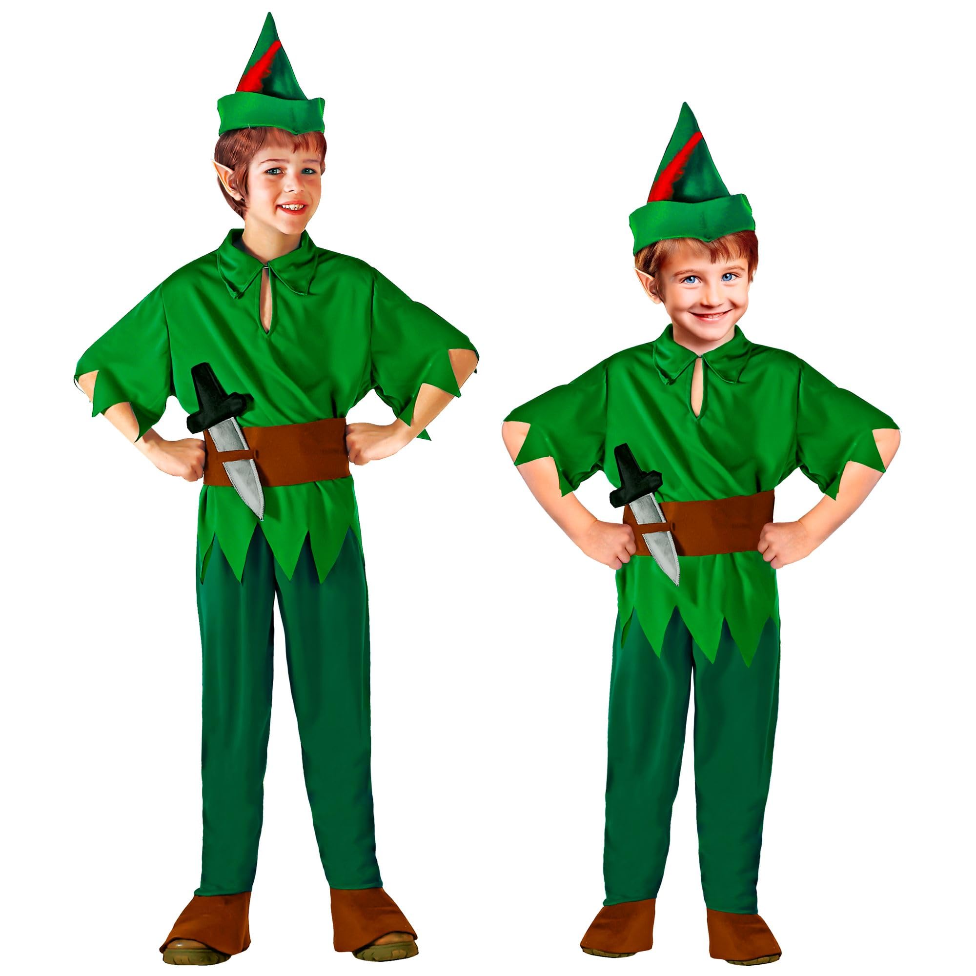 W WIDMANN MILANO Party Fashion - Elf Costume for Boys, Fantasy, Fairy Tales, Carnival, Themed Parties, Size 116 cm / 4-5 Years, Green