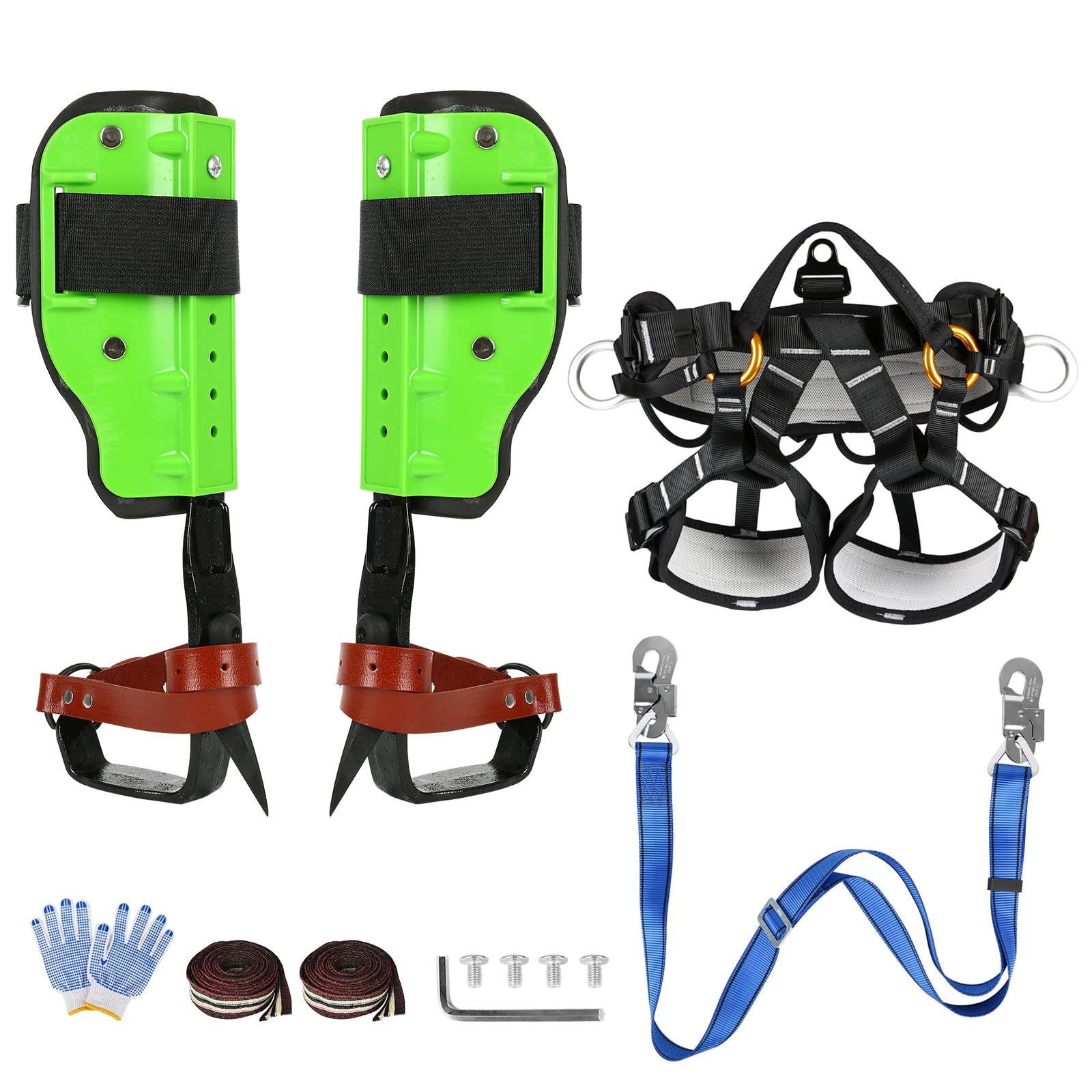 thumbnail interactive-video image 1 of Climbing Spikes Steel Anti-Rust Adjustable Tree Climbing Tool Comfortable Safe M 1 of 13