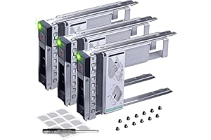DRIVECADDY 3-Pack - 3.5" Hard Drive Caddy with 2.5" to 3.5" HDD Adapter - Compatible for Dell PowerEdge Servers - T360 R360 T