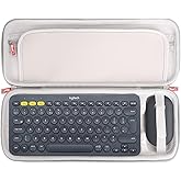 Mchoi Hard Case Fits for Logitech Pebble 2 Combo K380 K380s Wireless Keyboard and Pebble Mouse Combo, with Mesh Pocket for UBS Cable and Accessories, Case Only