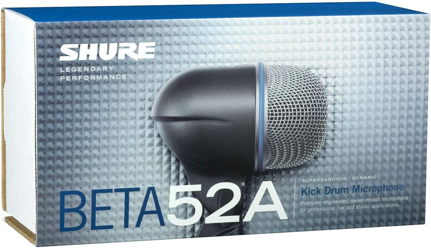 Shure BETA 52A Supercardioid Dynamic Kick Drum Microphone with High Output Neodymium Element: Musical Instruments
