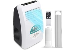 SereneLife Portable Electric Air Conditioner Unit-900W 8000 BTU Power Plug-in AC Cold Indoor Room Conditioning System with Co