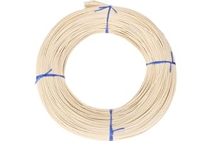 PATIKIL Round Reed Spline 960ft x 0.08 Inch, Cane Webbing Roll,Rattan Reed Coil for DIY Furniture Basket Weaving, Wicker Maki