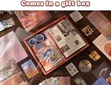 Draupnir Aesthetic Scrapbook Kit 348pcs A6 Grid Notebook Journaling Supplies view 6