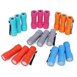 FASTPRO 18-Pack, 9-LED Mini Flashlight Set, AAA