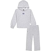 Under Armour Girls' 2-piece Fleece Sweatshirt and Sweatpants Set, Soft & Comfortable, Mod Gray Rival, 6