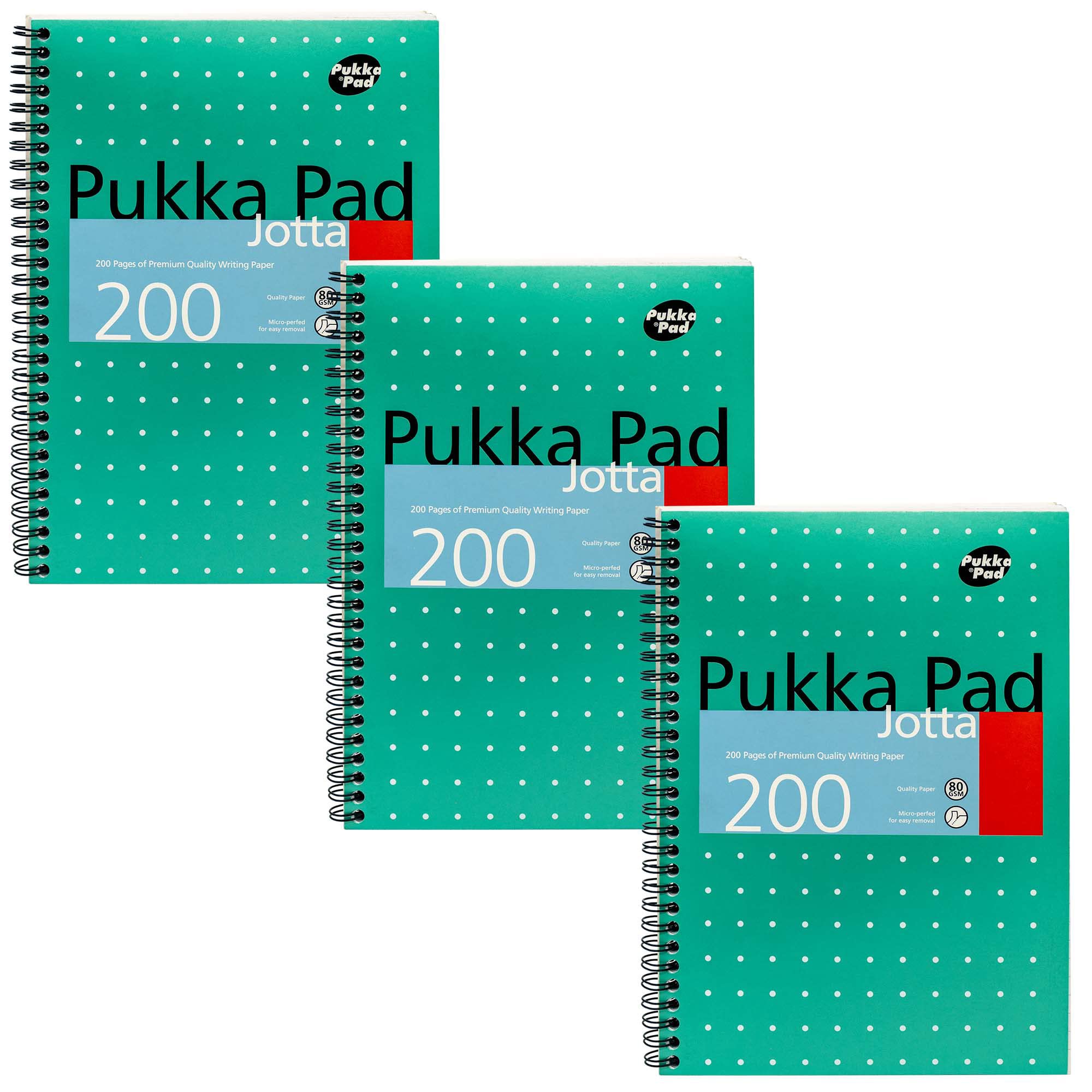 Pukka Pad Metallic Cover Wirebound Jotta Notebook B5 (Pack of 3)