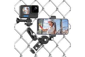 ULANZI SELECT Baseball Fence Mount Holder for Gopro - ULANZI CM010 Action Cam Fence Clamp Mount Phone Holder Video Accessories for Gopro Hero/DJI Action/insta360