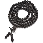 AD Beads 6mm Natural Healing Gemstones Buddhist 108 Prayer Mala Stretchy Bracelet Necklace