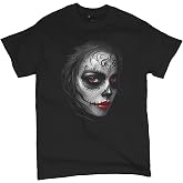 Sugar Skull Portrait Men's T-Shirt Gothic Beauty Red Lips Day of The Dead Dia de Los Muertos Mexican Calavera Men's Tee