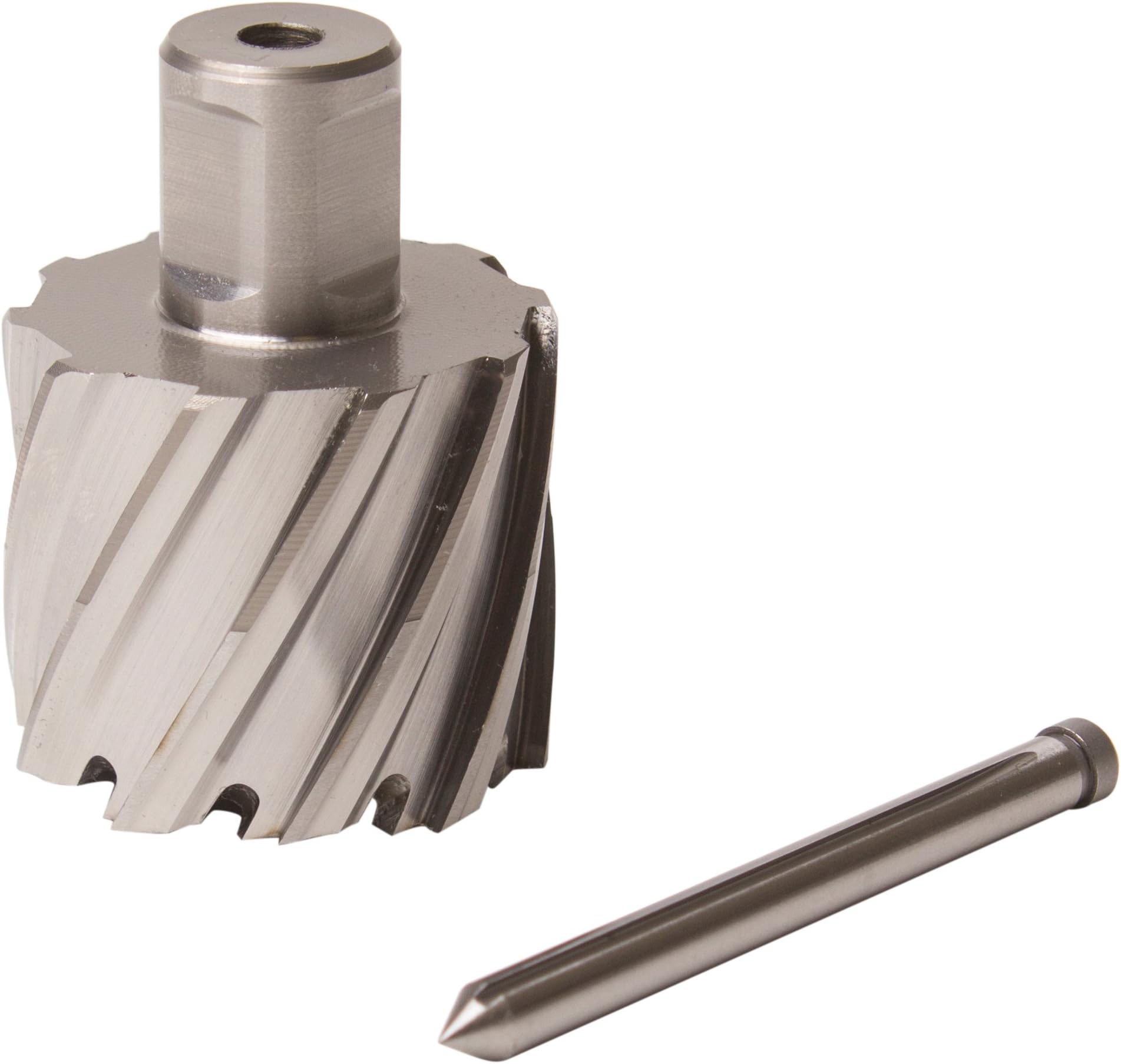 Jancy Slugger HSS Annular Cutter with Pilot Pin for Precision Drilling - High-Durability Steel, 1" Cutting Depth, 2" Bore Diameter, 3/4" Straight Shank - 63134508041