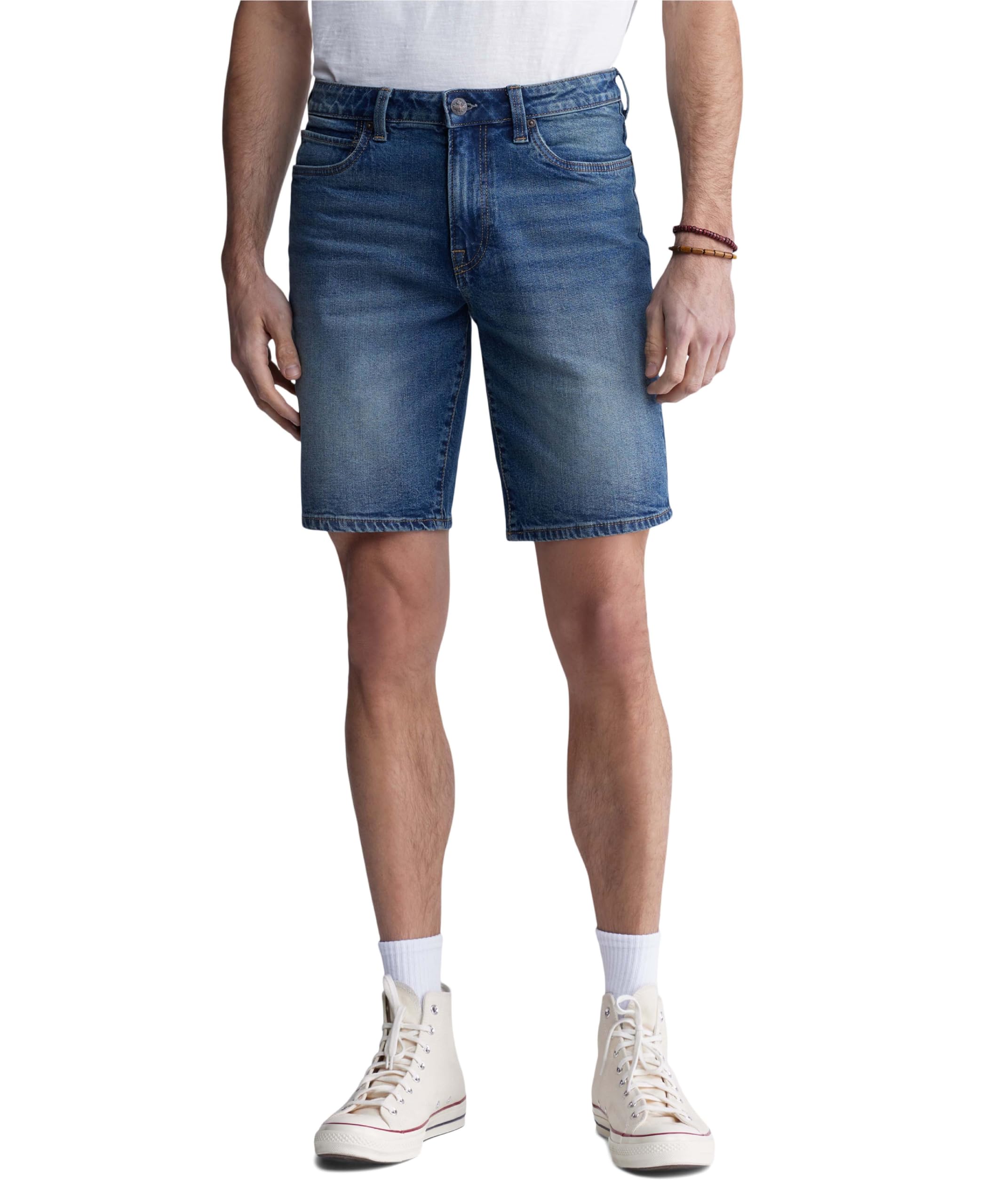 Buffalo David Bitton Men’s Relaxed Straight Dean Denim Shorts, Vintage Contrasted, 42