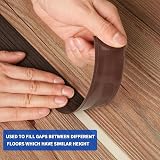 Zayejod 2M Self Adhesive PVC Floor Transition Strip Black Walnut Grain view 5