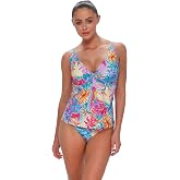 Sunsets Forever Tankini (Swim Top Only) | Fits D, DD, E to H cup sizes, Underwire, Removable cups, Powermesh Frame, Hidden bra, Hook and eye closure
