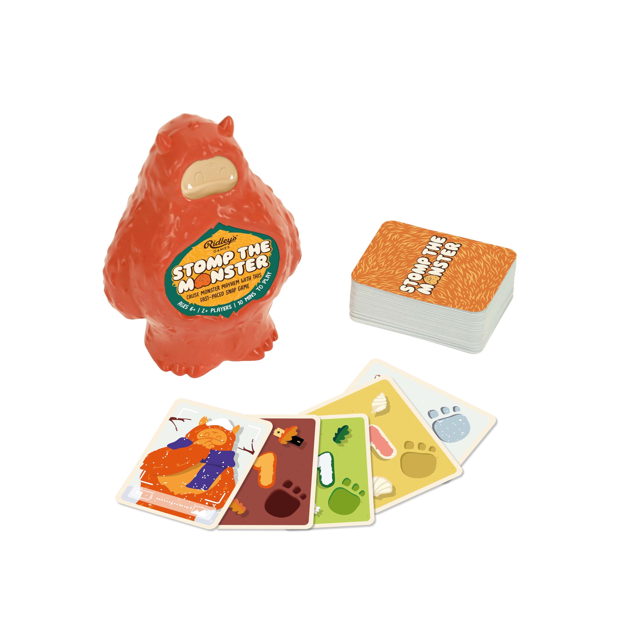 Ridley's | Stomp the Monster | Party Card Game | Ages 6+ | 2+ Players | 10+ Minutes Playing Time