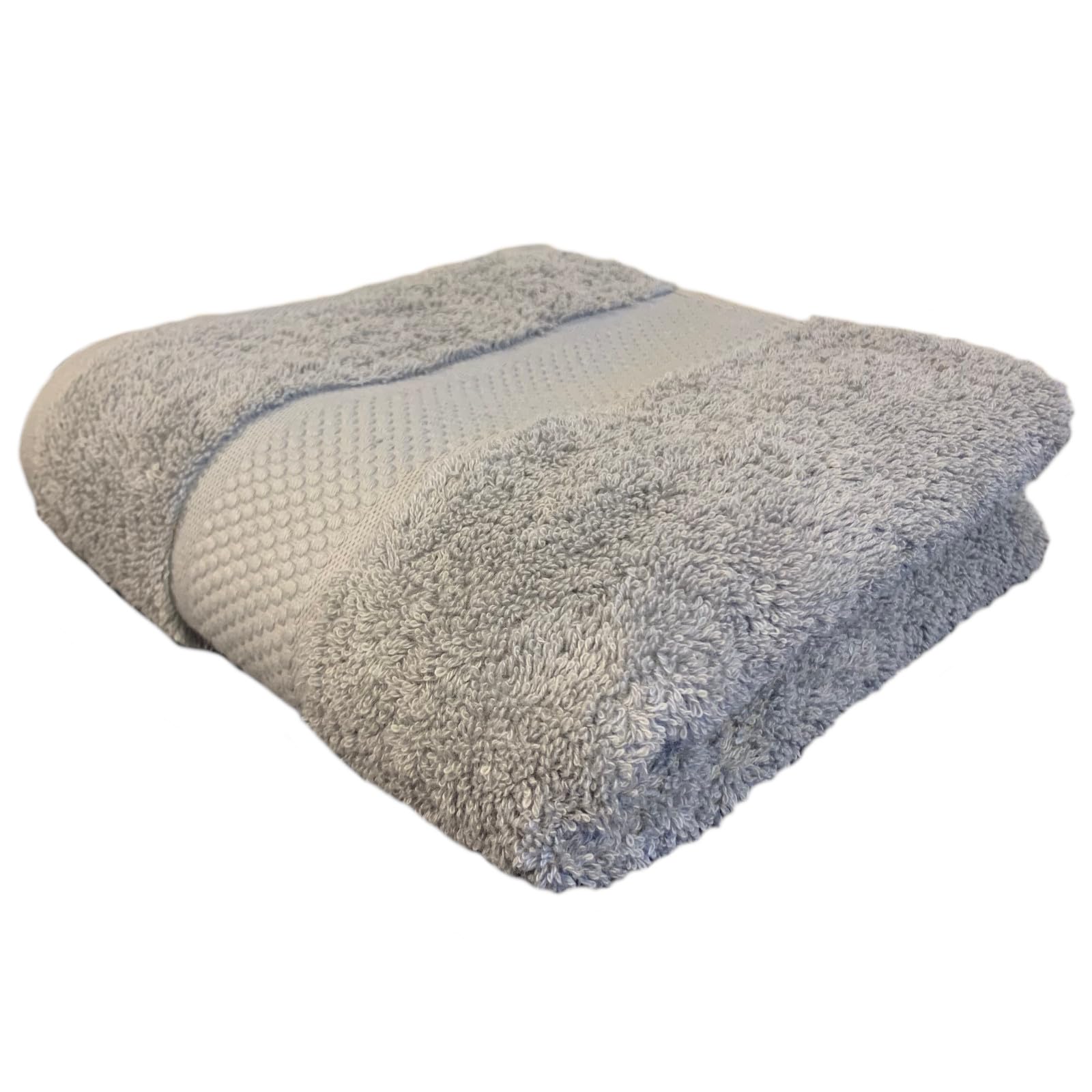 Sue Rossi Hand Towels 100% Turkish Organic Combed Cotton, Bathroom Or Kitchen Towel, 600gsm Thick, Very Soft Plush & Absorbent, 50 x 90cm, Single Or Twin Set Premium Quality (Silver Grey, 1)